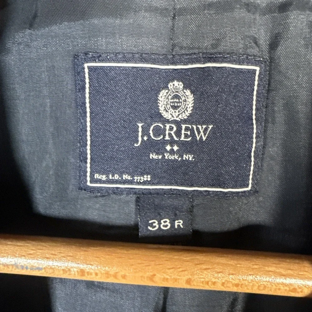 J.Crew Thompson Blazer Men's 38R Navy Wool Two Button Sport Coat Preppy